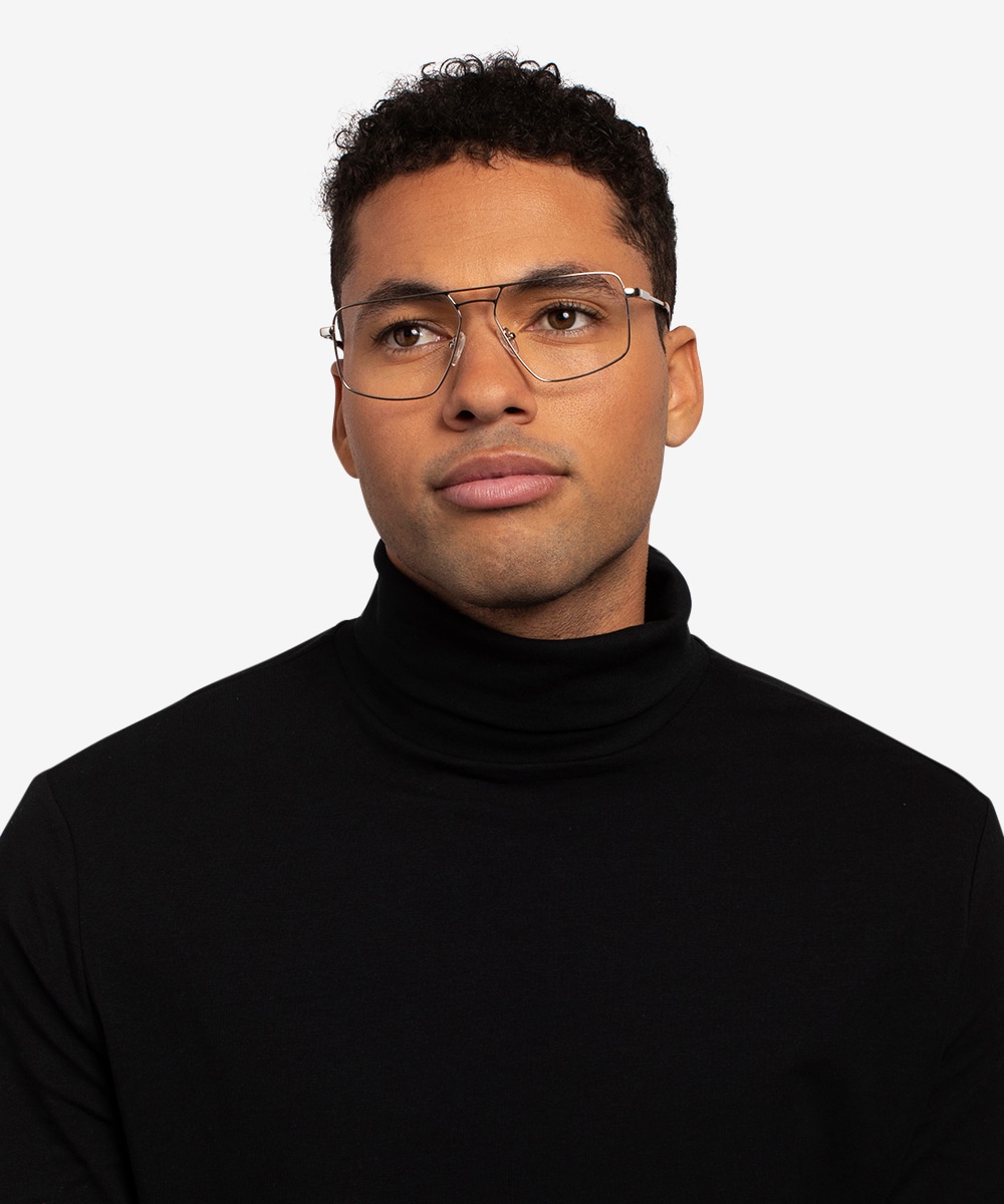 Metal frame best sale mens glasses