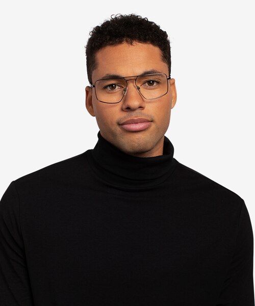 Orson Dark Gunmetal MetalEyeglass Frames for Men from EyeBuyDirect