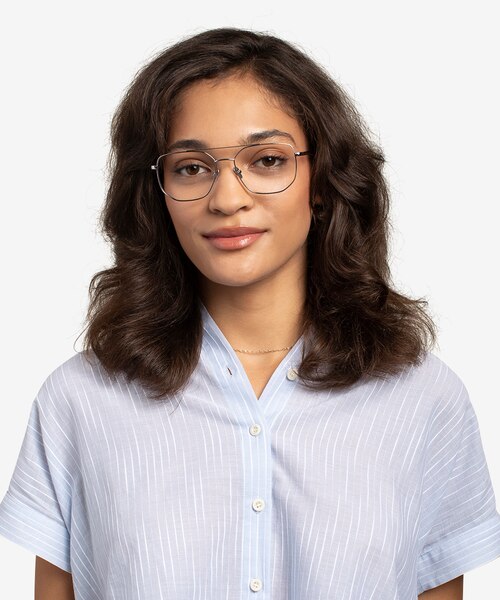 Morrison Silver MetalEyeglass Frames for Women from EyeBuyDirect