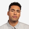 Carlo Brushed Gold MetalEyeglass Frames for Men from EyeBuyDirect