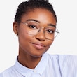 Etymology Light Gold MetalEyeglass Frames for Women from EyeBuyDirect