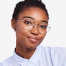 Etymology Light Gold MetalEyeglass Frames for Women from EyeBuyDirect