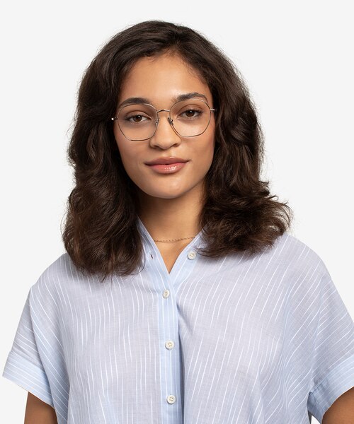 Etymology Silver MetalEyeglass Frames for Women from EyeBuyDirect