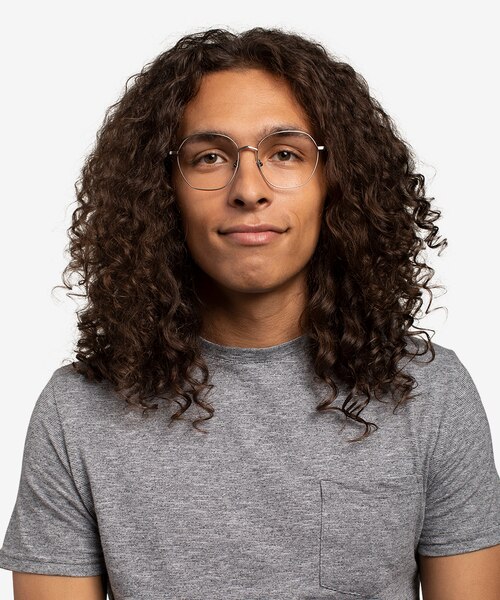Etymology Brushed Gunmetal MetalEyeglass Frames for Men from EyeBuyDirect