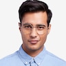 Emotion Light Gold MetalEyeglass Frames for Men from EyeBuyDirect