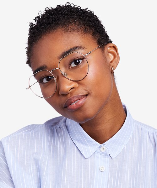 Emotion Light Gold MetalEyeglass Frames for Women from EyeBuyDirect
