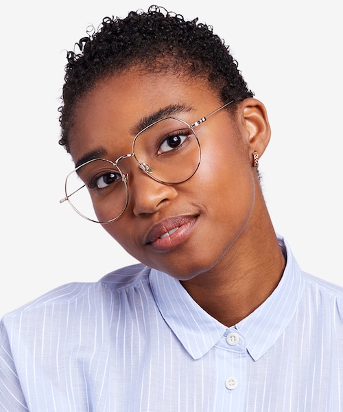 Emotion Light Gold MetalEyeglass Frames for Women from EyeBuyDirect