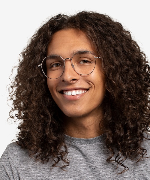 Emotion Silver MetalEyeglass Frames for Men from EyeBuyDirect