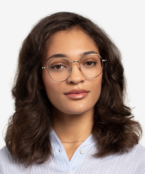 Emotion Silver MetalEyeglass Frames for Women from EyeBuyDirect