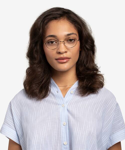 Or rose Film -  Métal Lunettes de vue