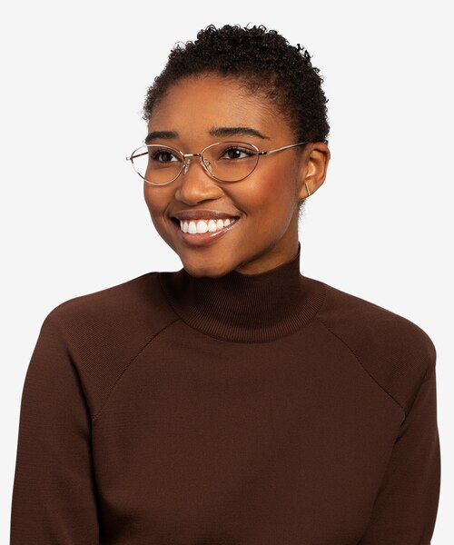 Feather Doré MétalMontures de lunettes de vue pour Femmes d'EyeBuyDirect