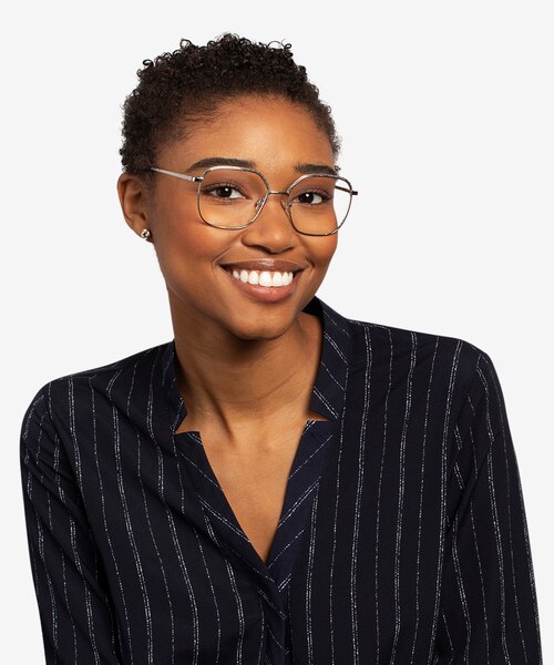 Chai Silver MetalEyeglass Frames for Women from EyeBuyDirect