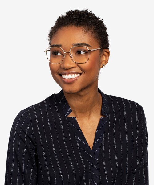 Chai Light Gold MetalEyeglass Frames for Women from EyeBuyDirect