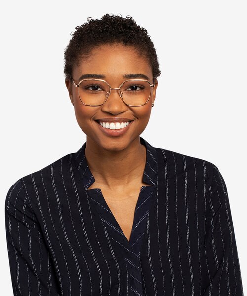 Chai Or rose MétalMontures de lunettes de vue pour Femmes d'EyeBuyDirect