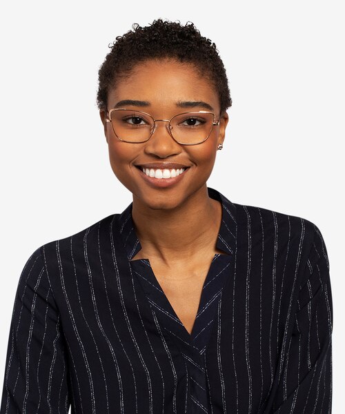 Exquisite Rose Gold MetalEyeglass Frames for Women from EyeBuyDirect