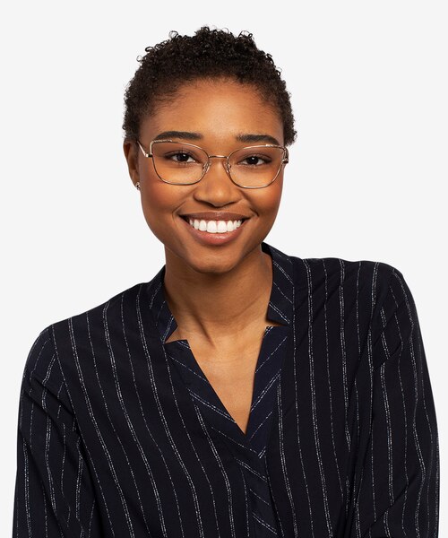 Exquisite Gold MetalEyeglass Frames for Women from EyeBuyDirect