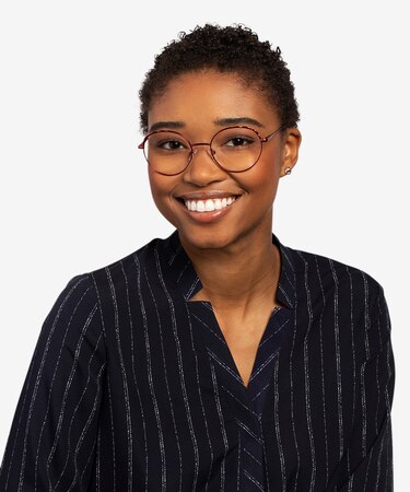 Burgundy Cloud -  Metal Eyeglasses