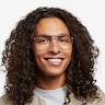Dynamic Matte Silver MetalEyeglass Frames for Men from EyeBuyDirect