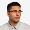 Quest Gunmetal MetalEyeglass Frames for Men from EyeBuyDirect