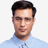 Telescope Silver MetalEyeglass Frames for Men from EyeBuyDirect