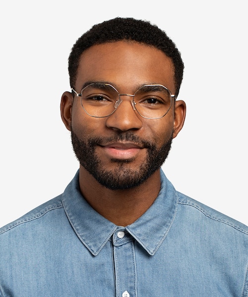 Astral Silver MetalEyeglass Frames for Men from EyeBuyDirect