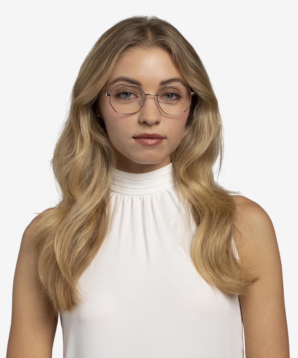 Astral Geometric Silver Full Rim Eyeglasses Eyebuydirect Canada 0405