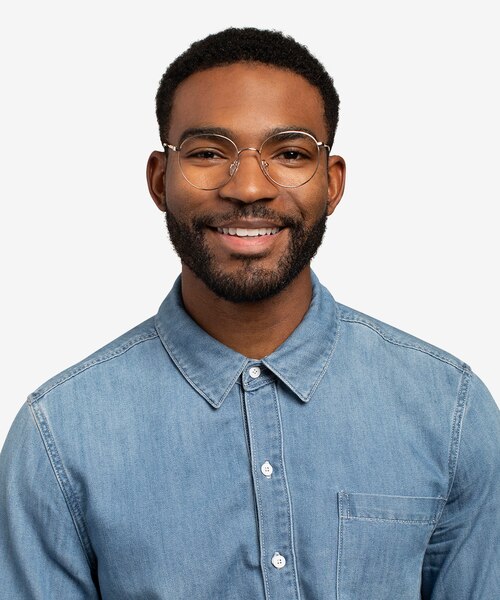 Haiku Golden MetalEyeglass Frames for Men from EyeBuyDirect