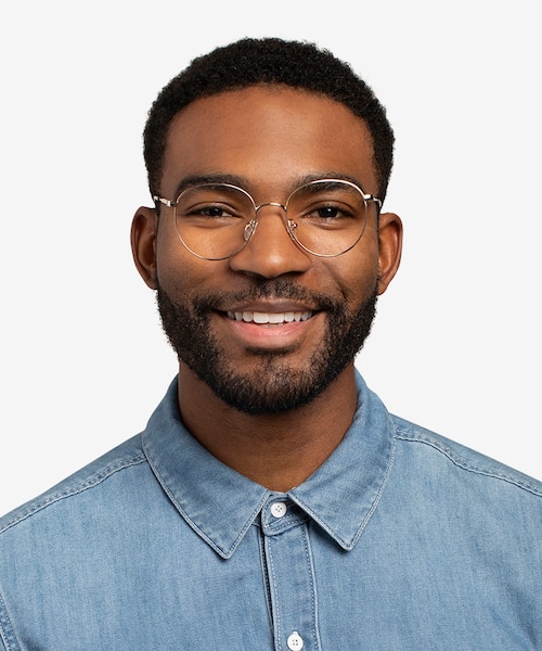 Haiku Golden MetalEyeglass Frames for Men from EyeBuyDirect