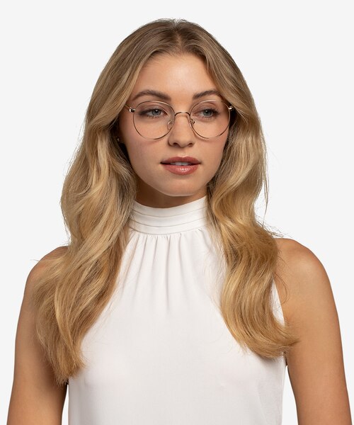 Haiku Golden MetalEyeglass Frames for Women from EyeBuyDirect