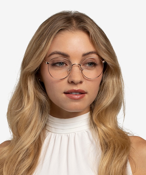 Haiku Golden MetalEyeglass Frames for Women from EyeBuyDirect