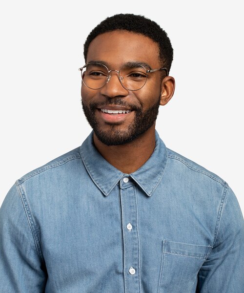 Haiku Silver MetalEyeglass Frames for Men from EyeBuyDirect