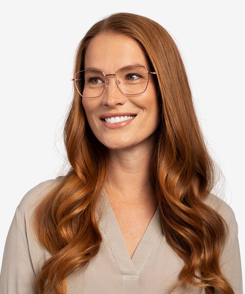 Genuine Rose Gold Pink MetalEyeglass Frames for Women from EyeBuyDirect