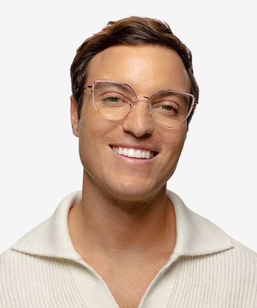 Mayfair Gold Purple MetalEyeglass Frames for Men from EyeBuyDirect