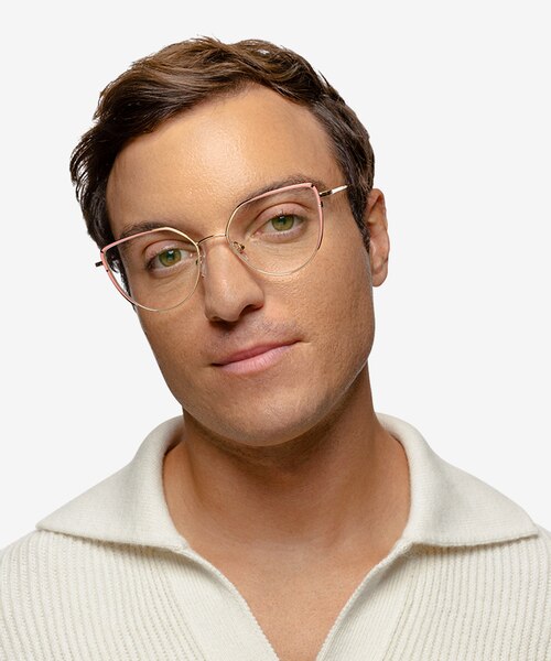 Mayfair Gold Orange MetalEyeglass Frames for Men from EyeBuyDirect