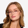 Rosewood Light Gold Yellow MétalMontures de lunettes de vue pour Femmes d'EyeBuyDirect