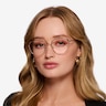 Scala Gold Burgundy MetalEyeglass Frames for Women from EyeBuyDirect