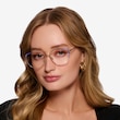 Scala Gold Purple MetalEyeglass Frames for Women from EyeBuyDirect