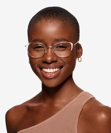 Gold Nude Operetta -  Metal Eyeglasses