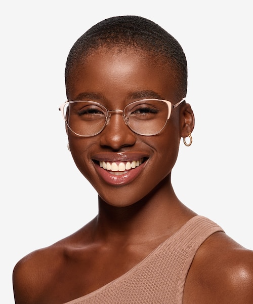 Operetta Gold Nude MetalEyeglass Frames for Women from EyeBuyDirect