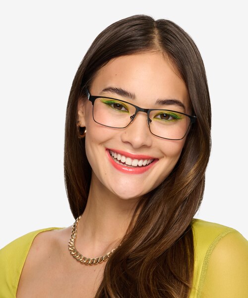 Carbon Black MetalEyeglass Frames for Women from EyeBuyDirect