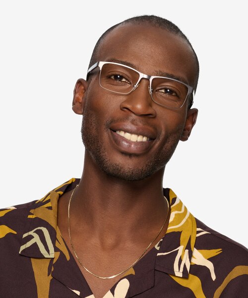 Carbon Matte Gunmetal MetalEyeglass Frames for Men from EyeBuyDirect