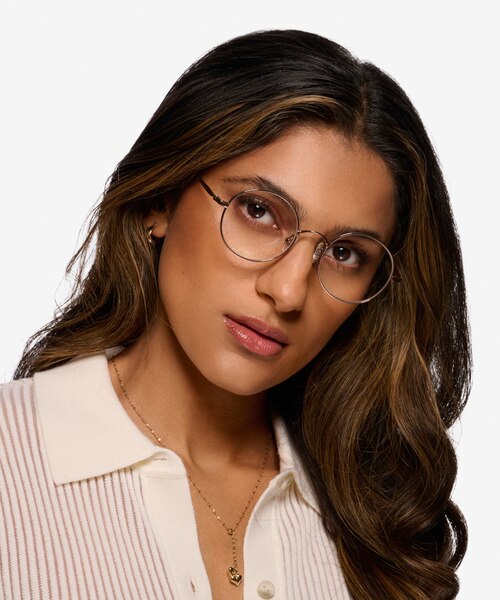 Lanscilo Bronze MetalEyeglass Frames for Women from EyeBuyDirect