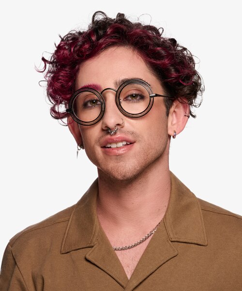 Spoke Matte Black MetalEyeglass Frames for Men from EyeBuyDirect