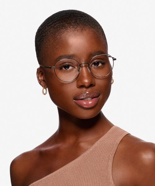 Wiz Gunmetal Tortoise MetalEyeglass Frames for Women from EyeBuyDirect