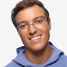 Aperture Blue MetalEyeglass Frames for Men from EyeBuyDirect