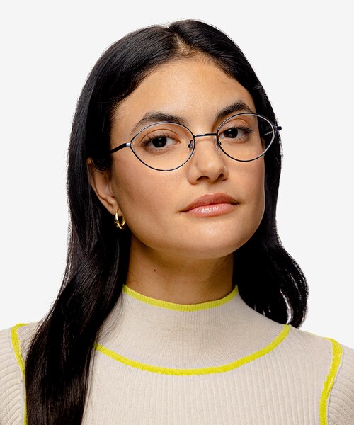 Aperture Blue MetalEyeglass Frames for Women from EyeBuyDirect