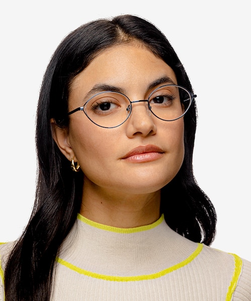 Aperture Blue MetalEyeglass Frames for Women from EyeBuyDirect