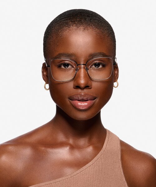 Oscillate Black MetalEyeglass Frames for Women from EyeBuyDirect