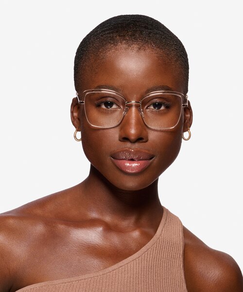 Oscillate Rose Gold MetalEyeglass Frames for Women from EyeBuyDirect