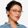 Cupid Black Matte Gold MétalMontures de lunettes de vue pour Femmes d'EyeBuyDirect